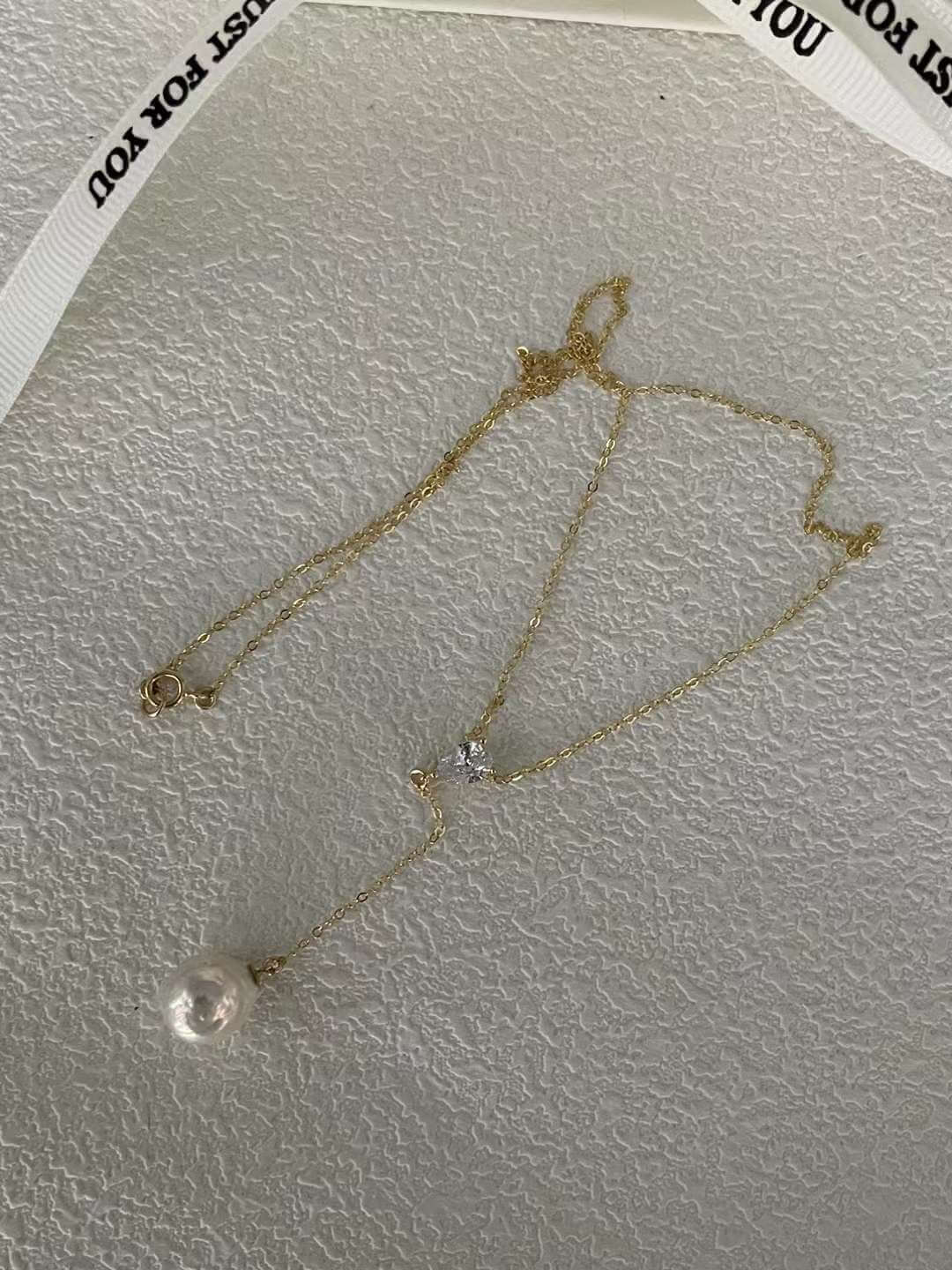 Pearl with diamond Necklace