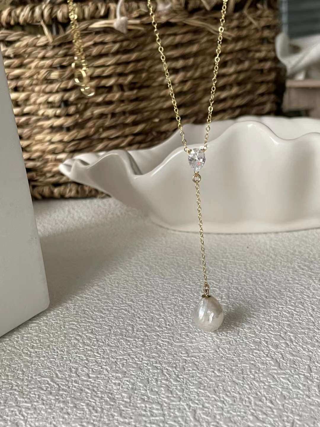 Pearl with diamond Necklace