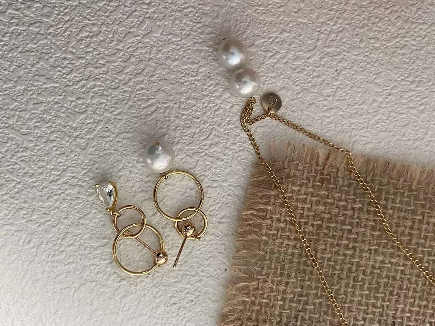 Galaxy AB pearl Earrings